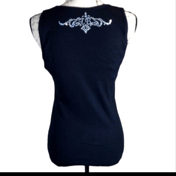 Trendi Babe Rhinestone Tank Top NWT - Picture 2 of 6